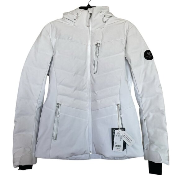 Obermeyer Ski Jacket Womens Size 10 White Cosima Down Coat